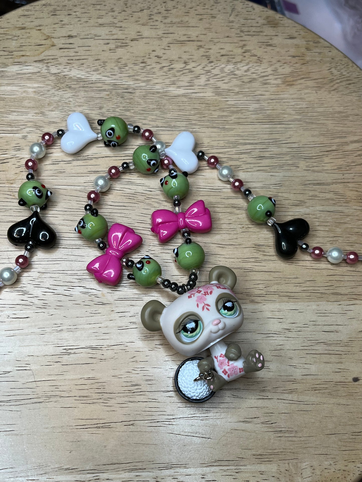 Littlest Pet Shop Panda Beaded Necklace