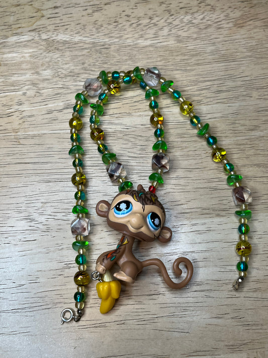 Littlest Pet Shop Monkey Beaded Necklace