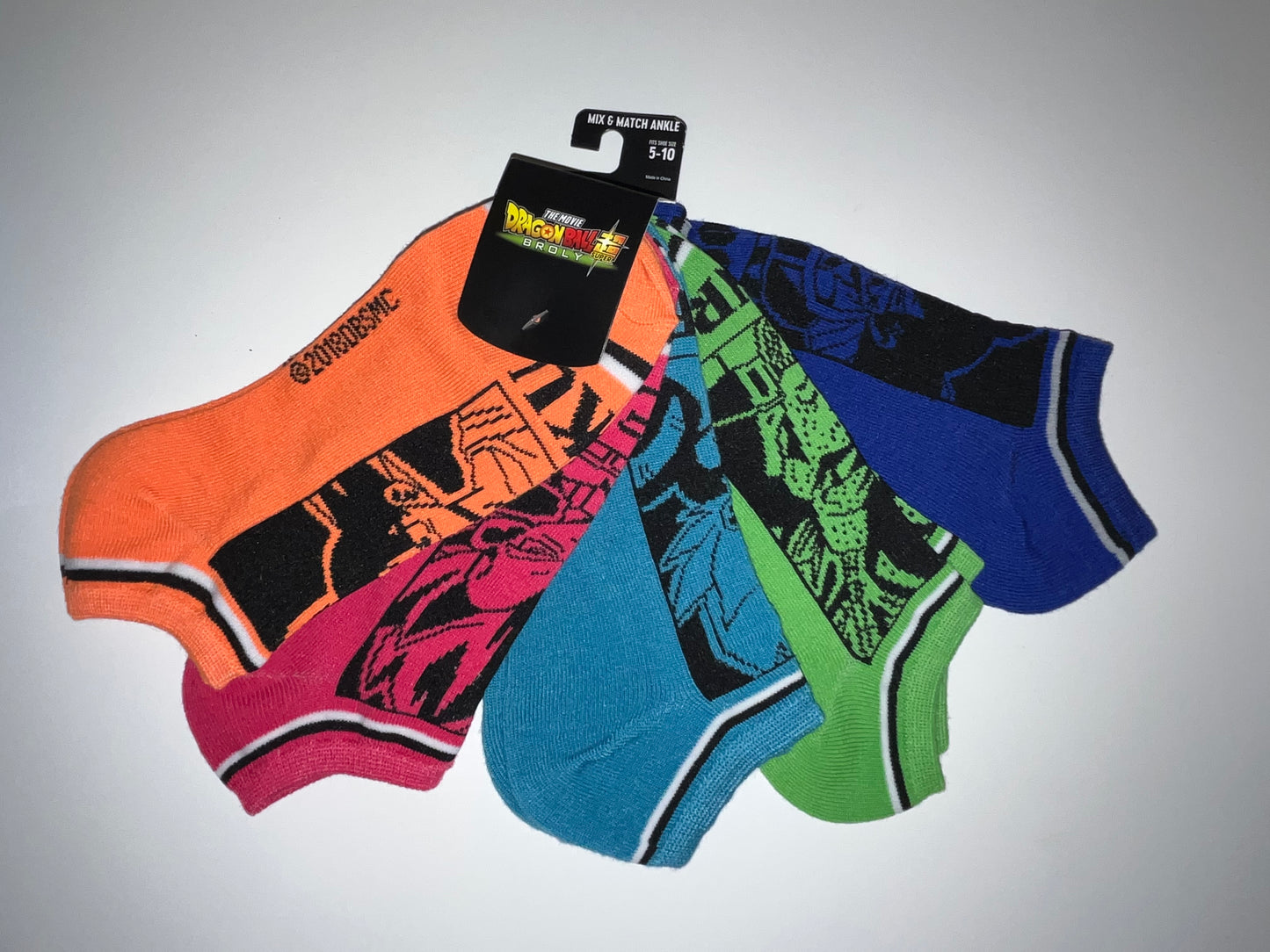 Dragon Ball Super Broly Ankle Socks 5 Pack