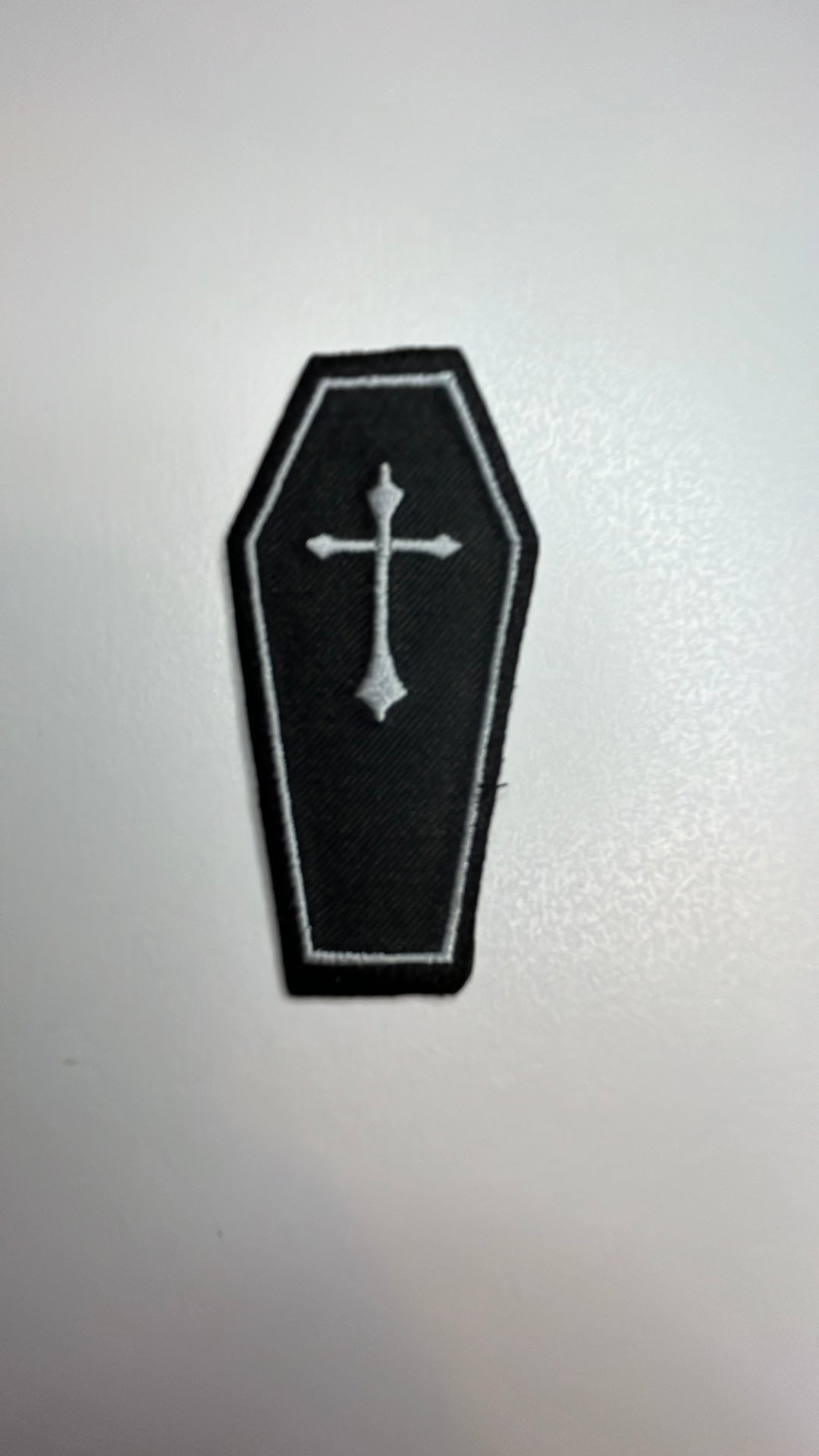 Coffin with Cross Patch