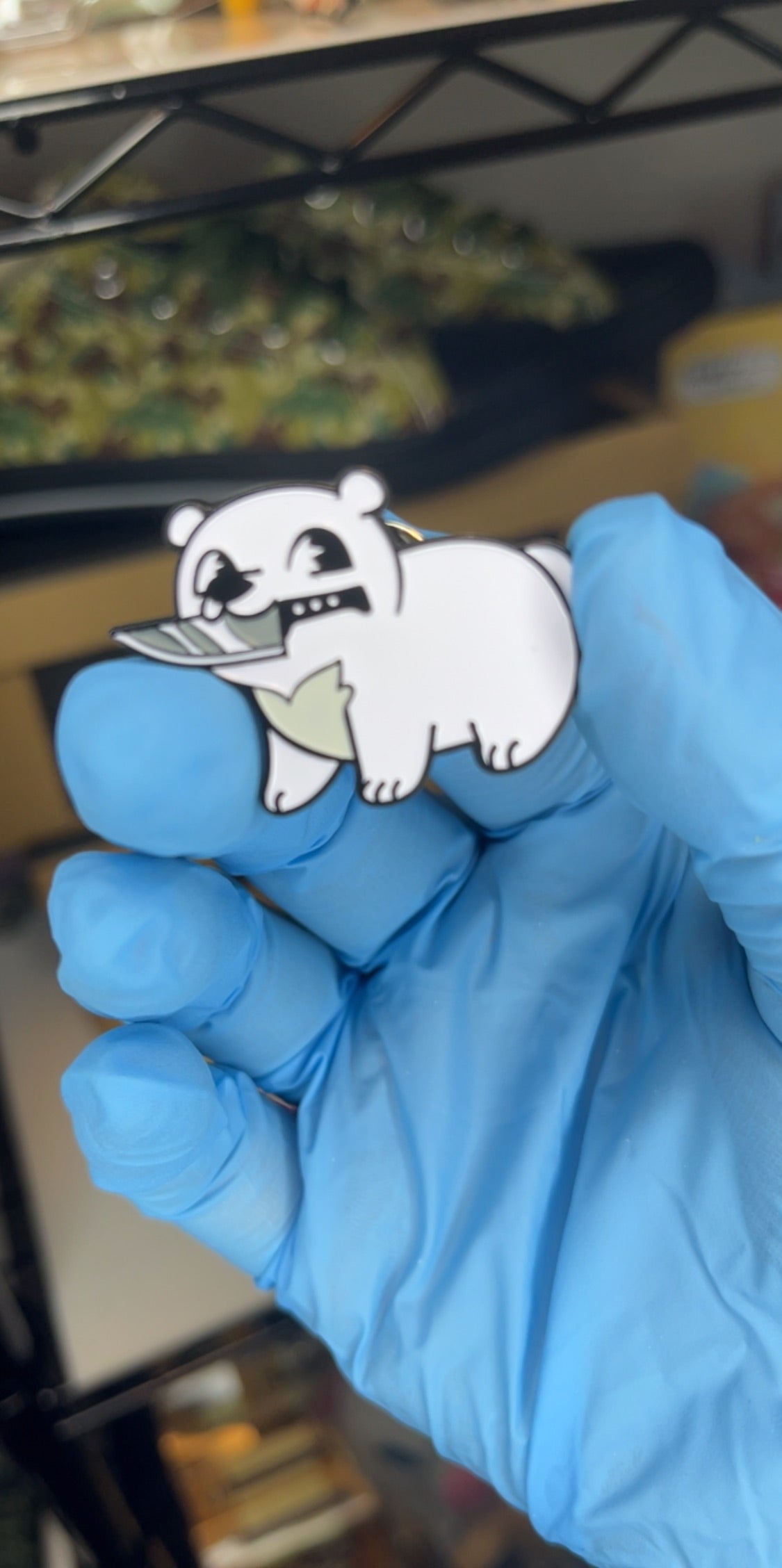 Polar Bear with Knife Enamel Pin