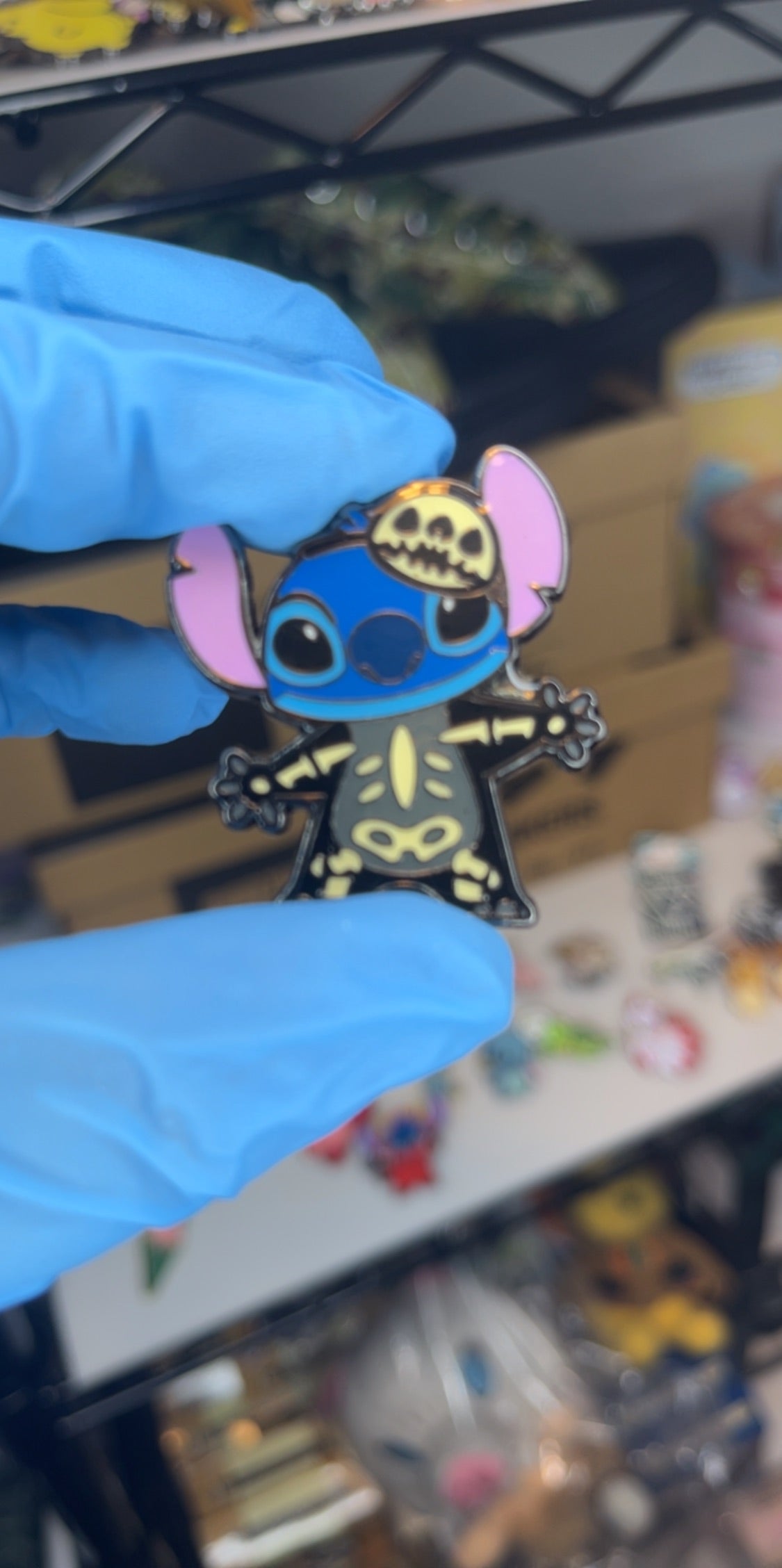 Lilo & Stitch Enamel Pin Halloween Stitch Skeleton