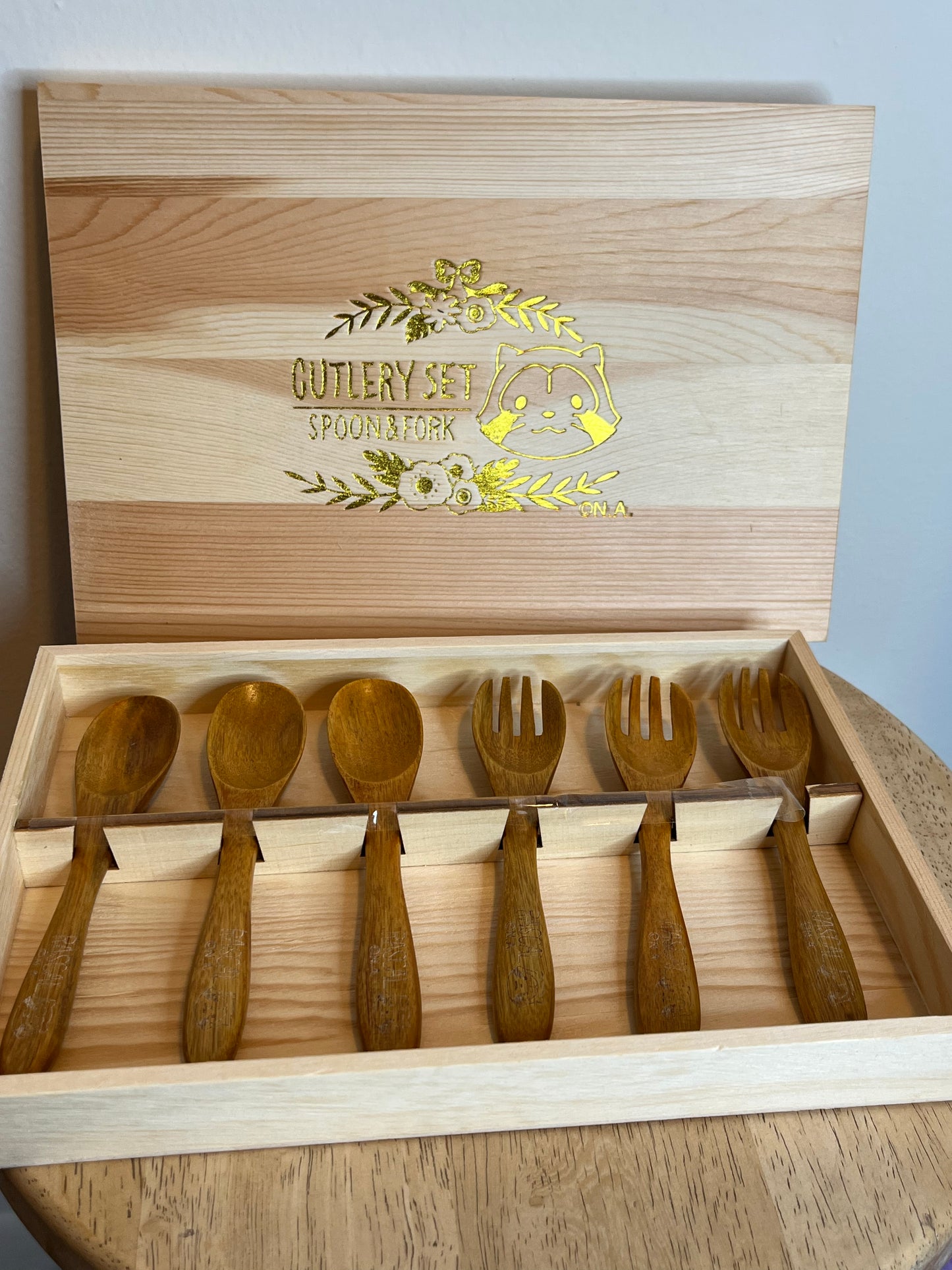 Rascal Raccoon Wooden Utensil Set