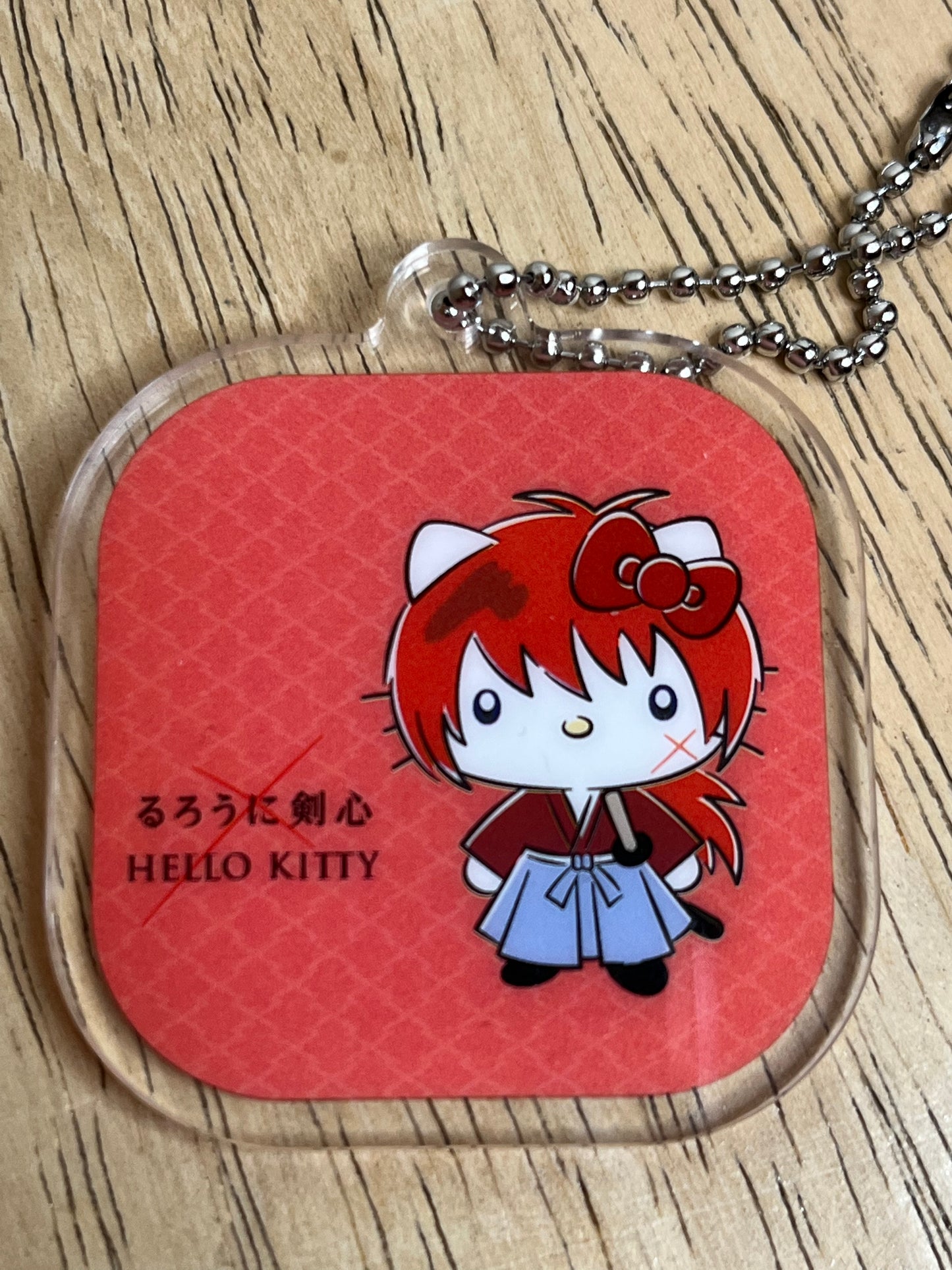 Hello Kitty x Rurouni Kenshin Kenshin Kitty Acrylic Keychain