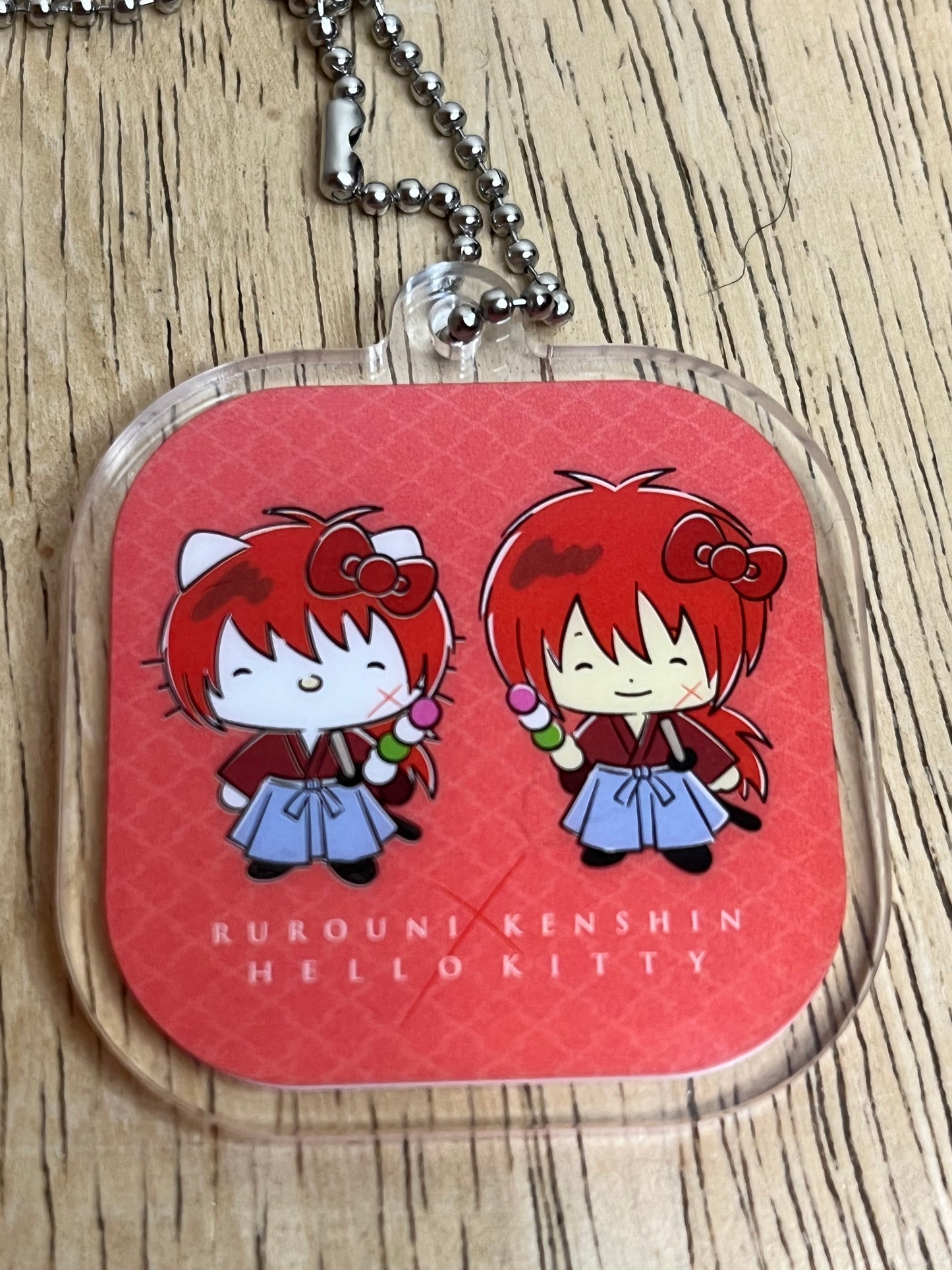 Hello Kitty x Rurouni Kenshin Kenshin and Kitty Acrylic Keychain