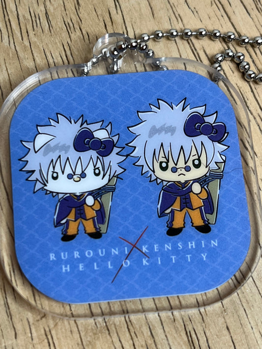 Hello Kitty x Rurouni Kenshin Enishi and Kitty Acrylic Keychain