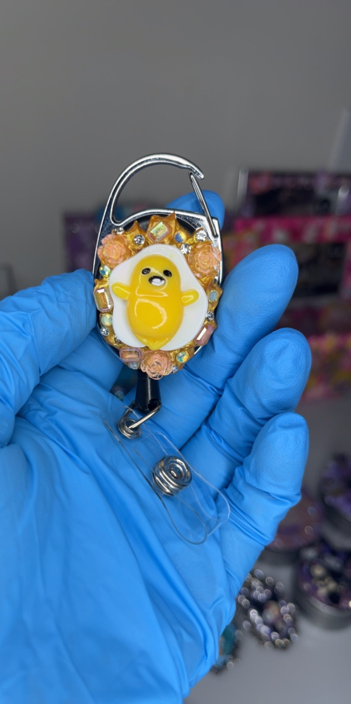 Sanrio Gudetama Badge Reel